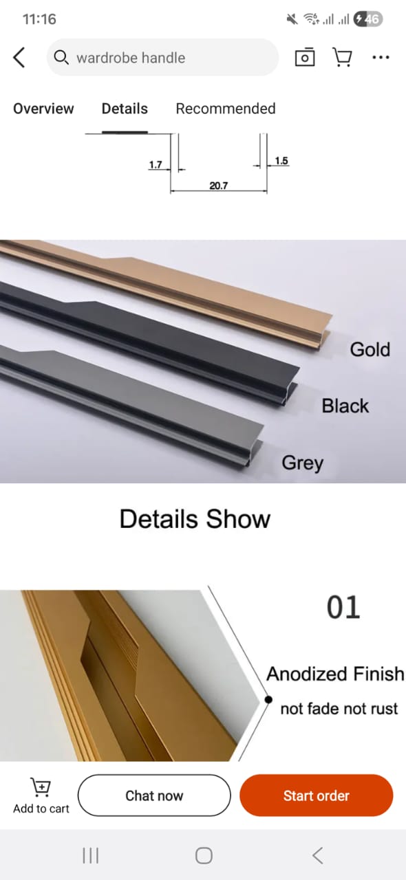 Integrated Long Aluminum Handle