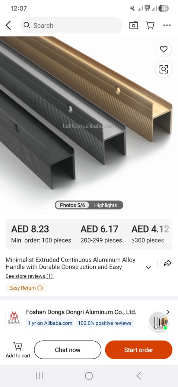 Integrated Long Aluminum Handle