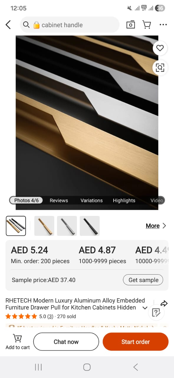 Integrated Long Aluminum Handle